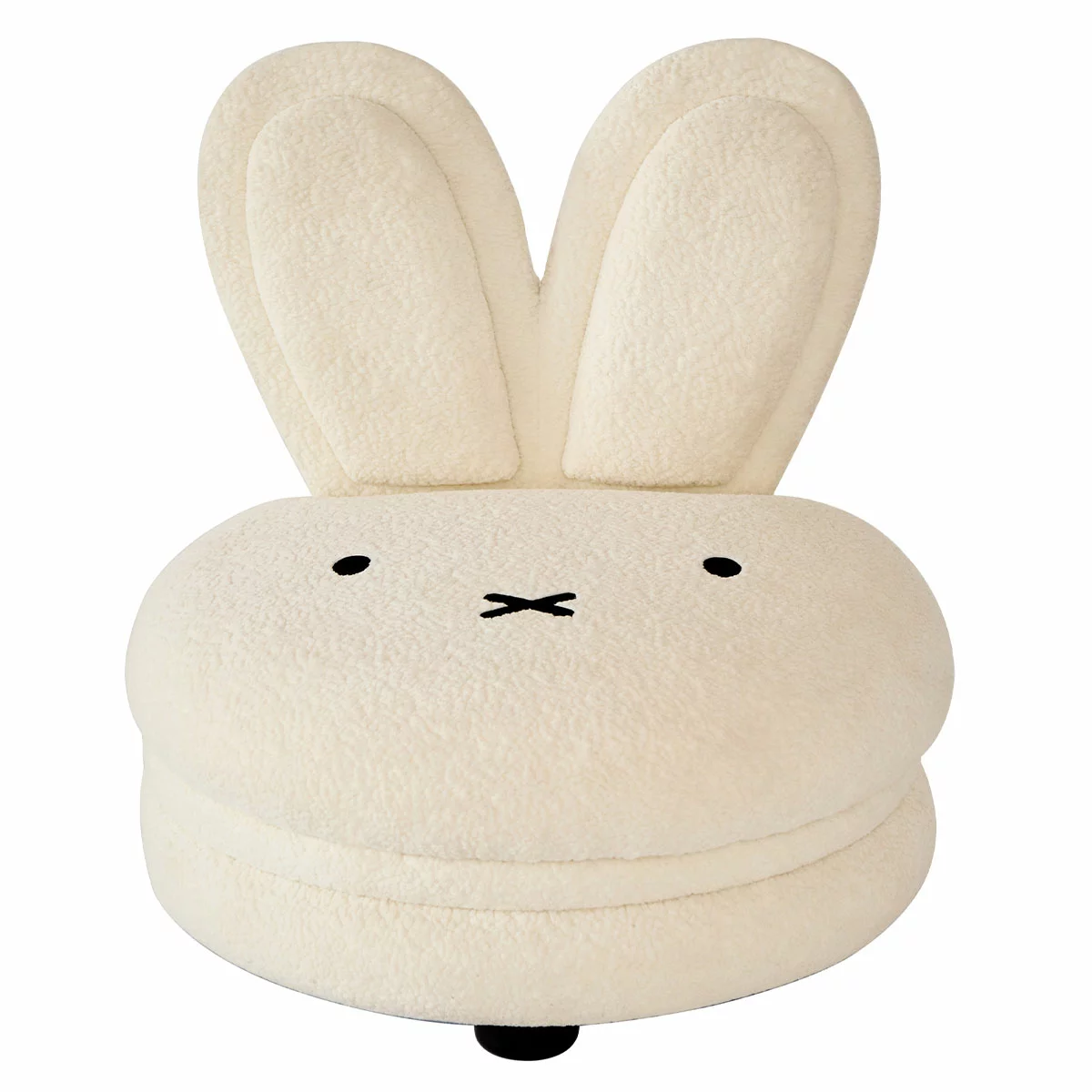 Aesthetik Kids Miffy Macaron Chair White Bouclé Kids Accent Chair Bunny Seat