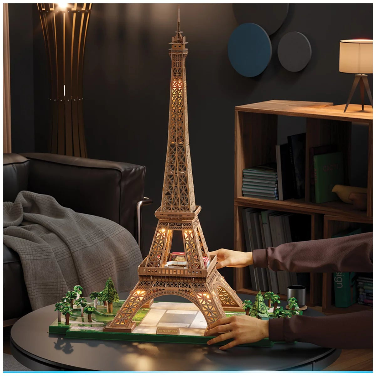 4D Build Eiffel Tower 3D Puzzle Display Model DIY Kit Architecture Building Set