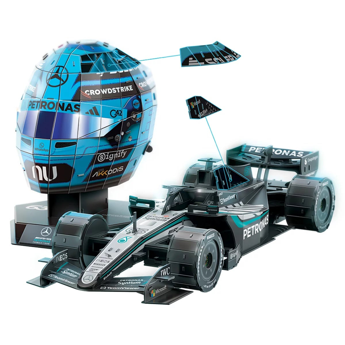 4D Build Mercedes AMG Petronas F1 W15 3D Puzzle Model Kit Official