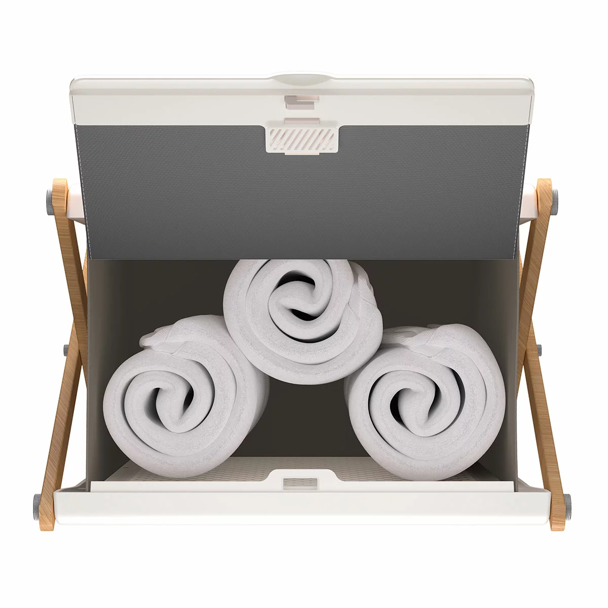 Homedics Towel Warmer TW150AU XL Luxe Spa Edition Heated Towel Bucket Grey