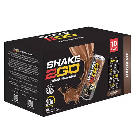 New Optislim Shake 2 Go Protein Shake Chocolate 10 x 350ml - Free Shipping