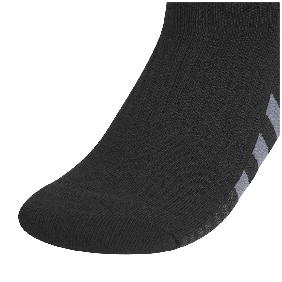 Adidas Womens Cushioned Crew Socks 6 Pair Pack Black Athletic Everyday Socks
