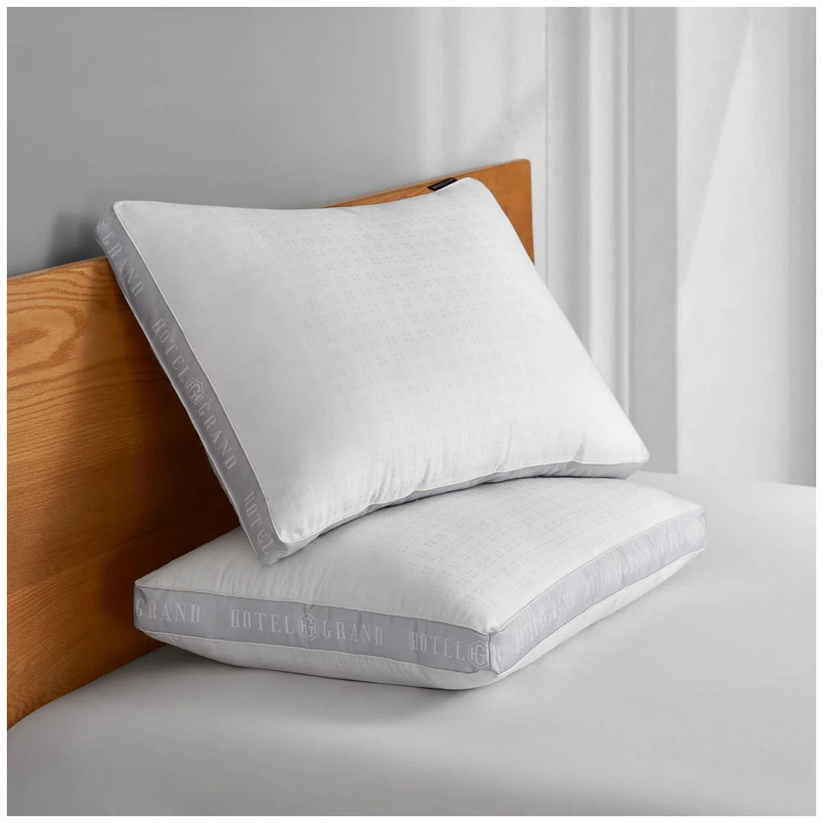 Hotel Grand Cluster Gel Fibre Pillow 2 Pack Premium Cooling Soft Support