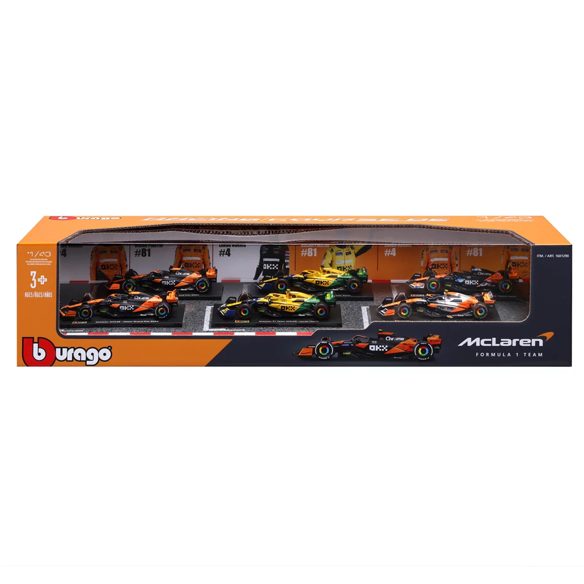 Maisto 1:43 McLaren Formula Racing Die Cast 6 Pack 2026 Collectible Cars