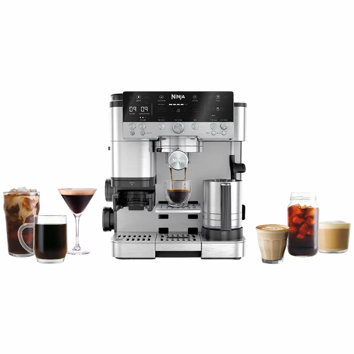 Ninja Luxe Cafe Espresso Machine ES601ANZ 3-in-1 Coffee Maker Grinder Frother