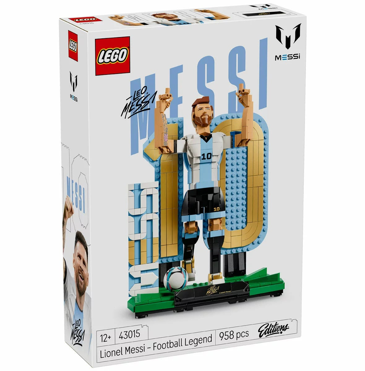 LEGO 43015 Lionel Messi Football Legend 958 Piece 2-in-1 Building Set