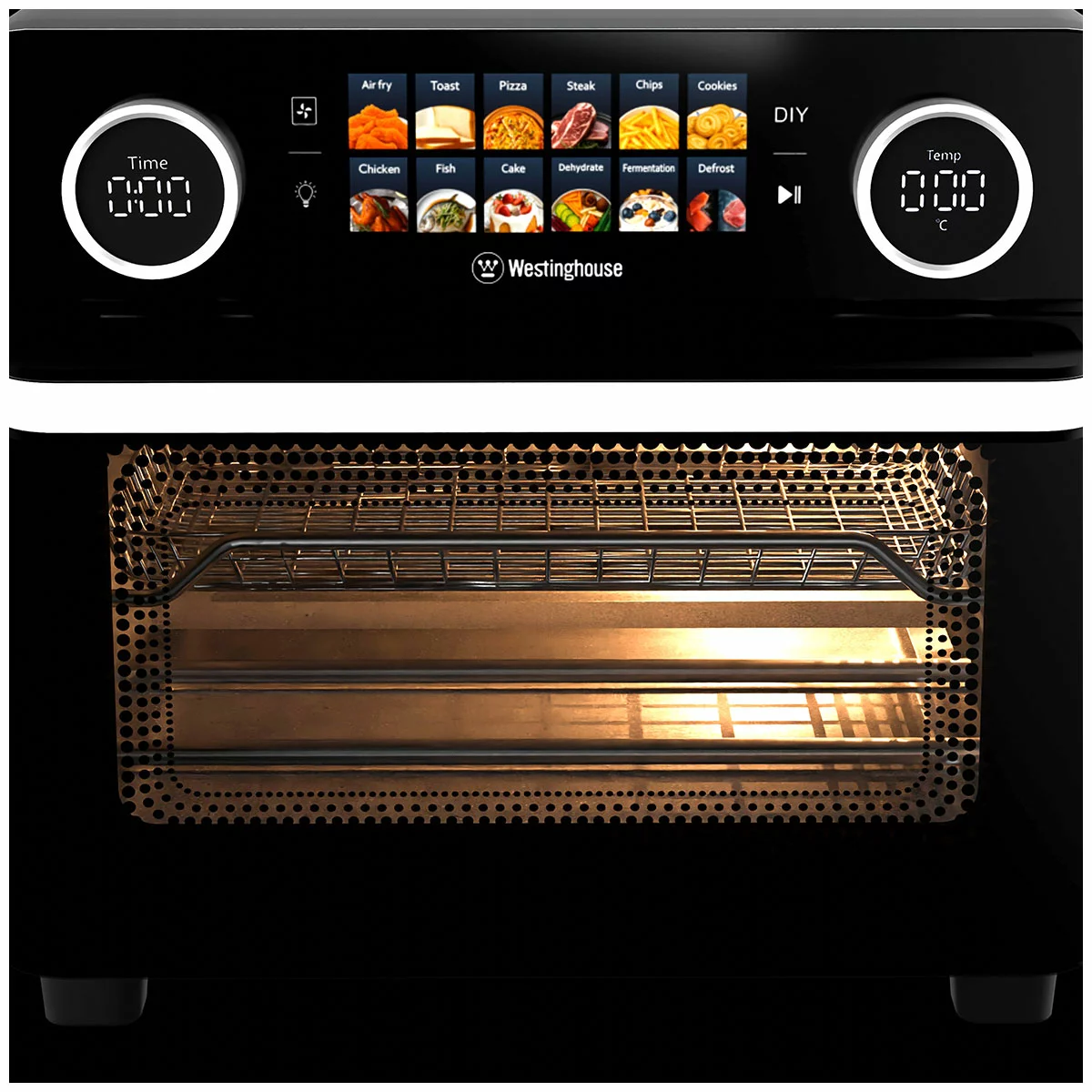 Westinghouse Digital Air Fryer Benchtop Oven 2200W 25L Black With HD display