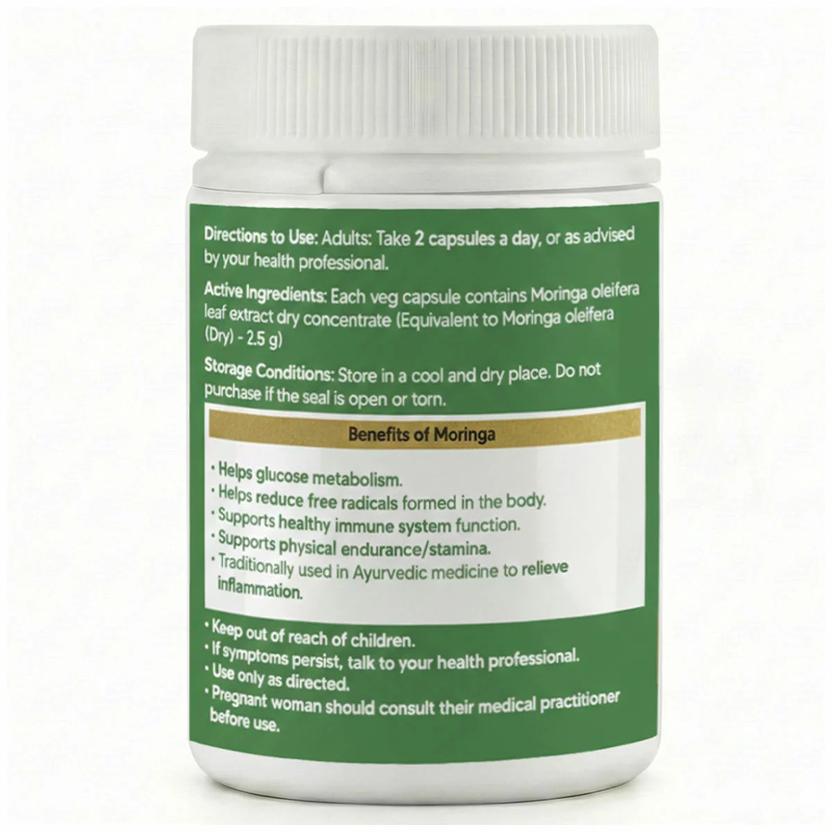 Mai Greens Moringa Capsules 5000mg 240 Capsules