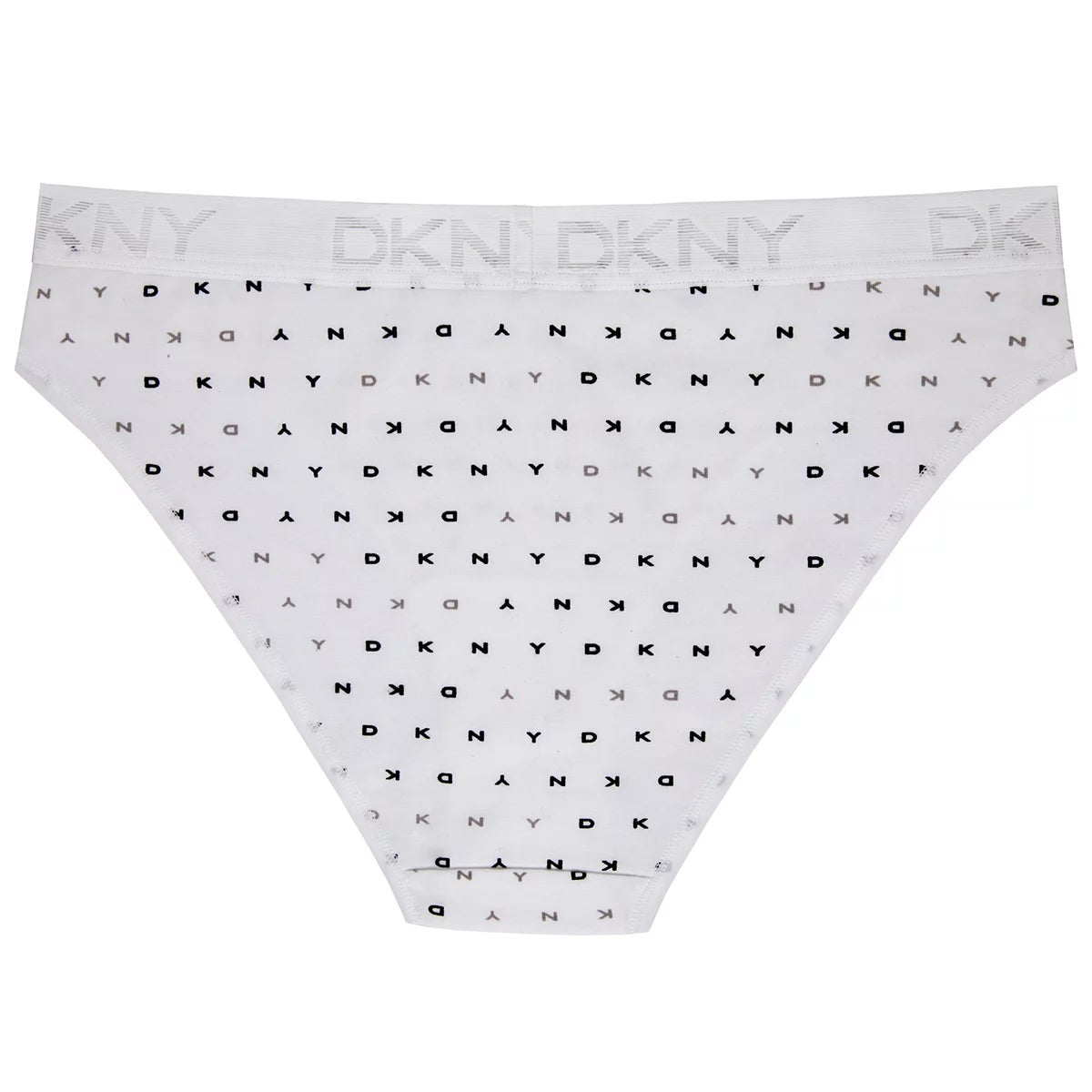 DKNY Women's Bikini Brief 4 Pack White Black XL Soft Stretch Cotton