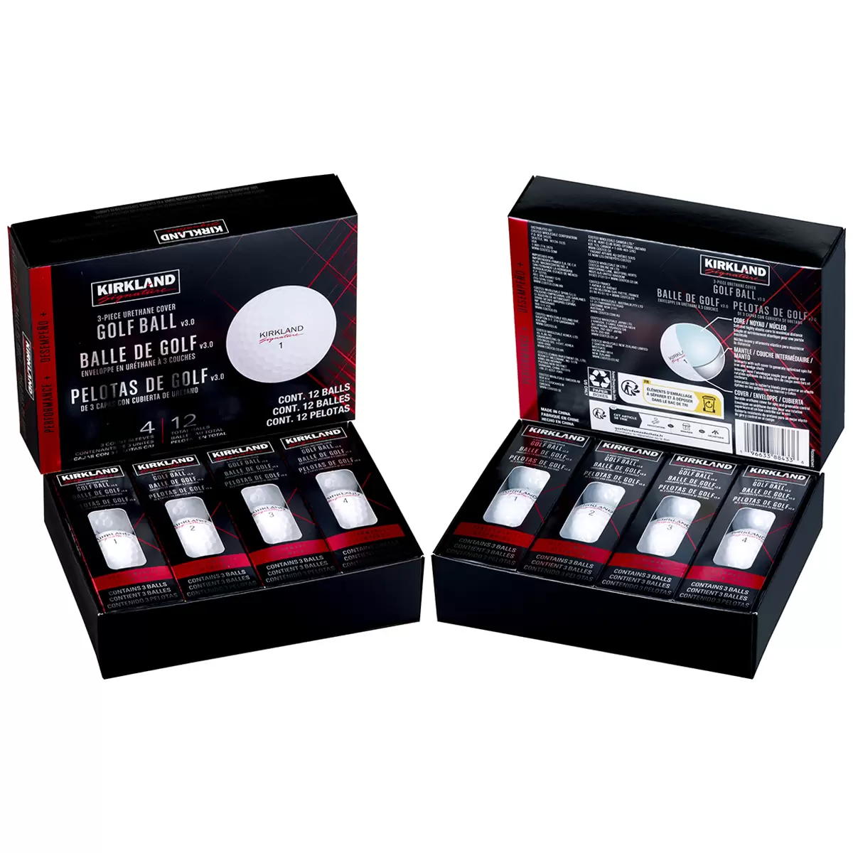 Kirkland Signature V3.0 Golf Ball 24 Pack Controlled Iron Spin Consistent Flight