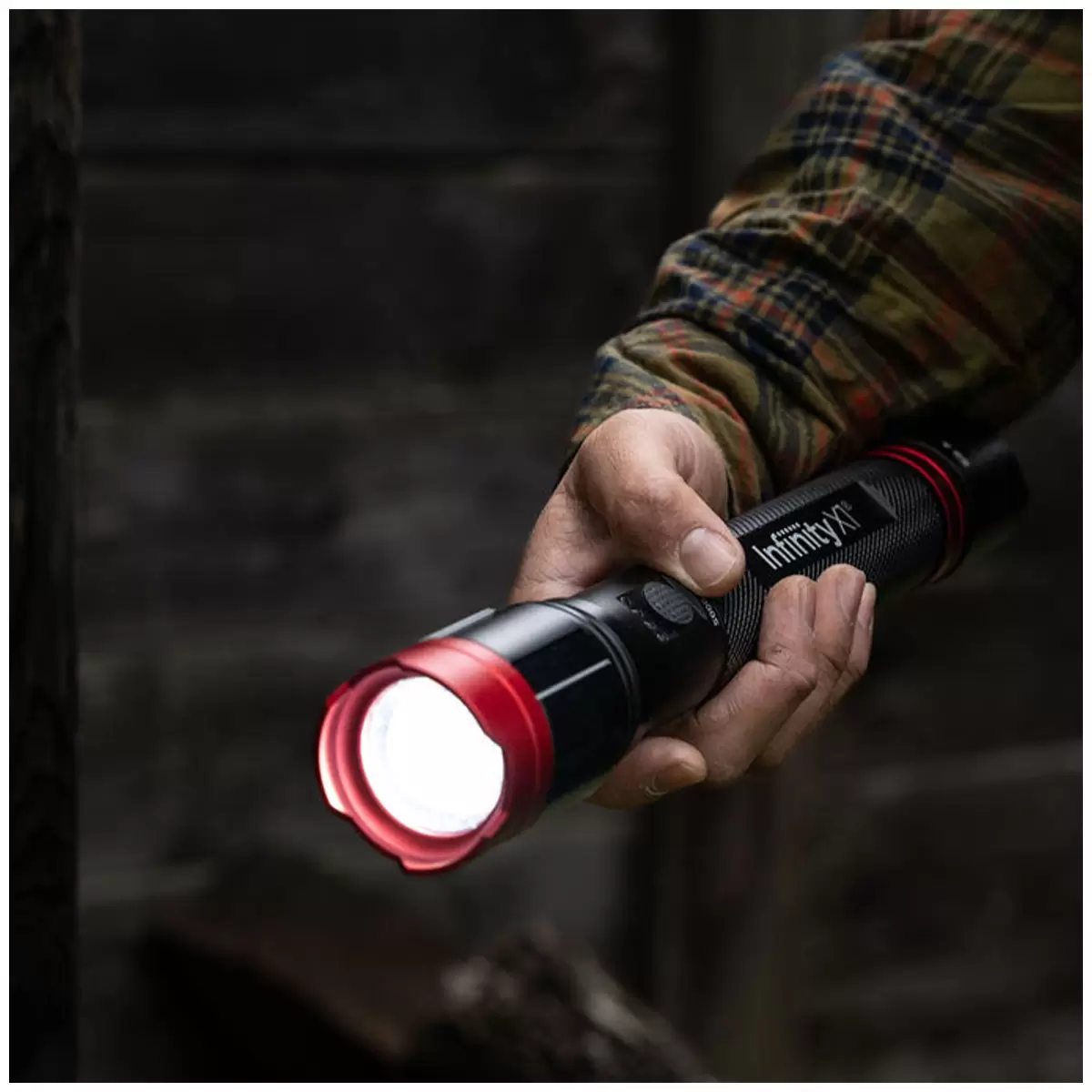Infinity X1 5000 Lumen Dual Power Focusing Flashlight Rechargeable USB Torch