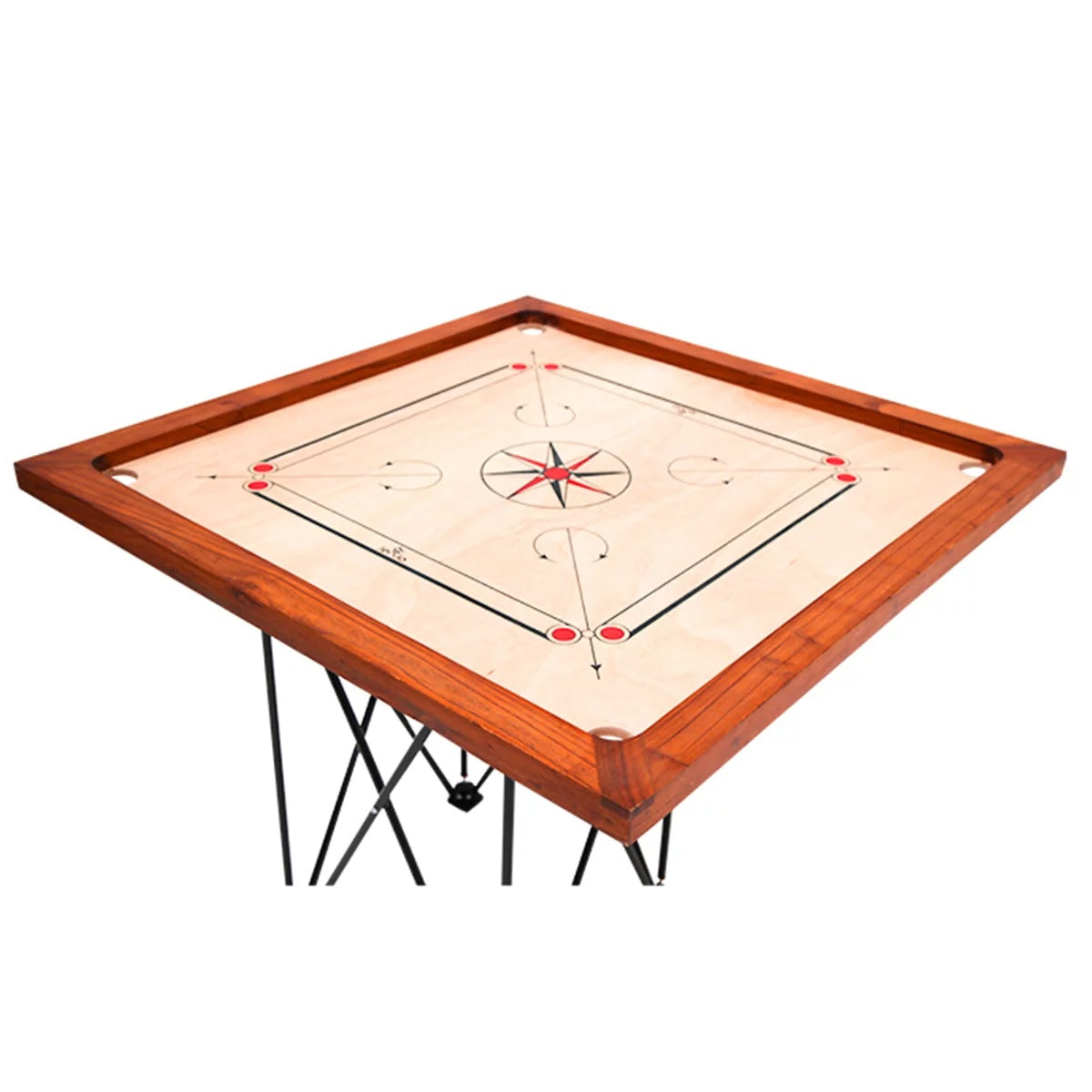 Jenjo Carrom Board Standard 84cm Wooden Strategy Game Indoor Outdoor Family Game