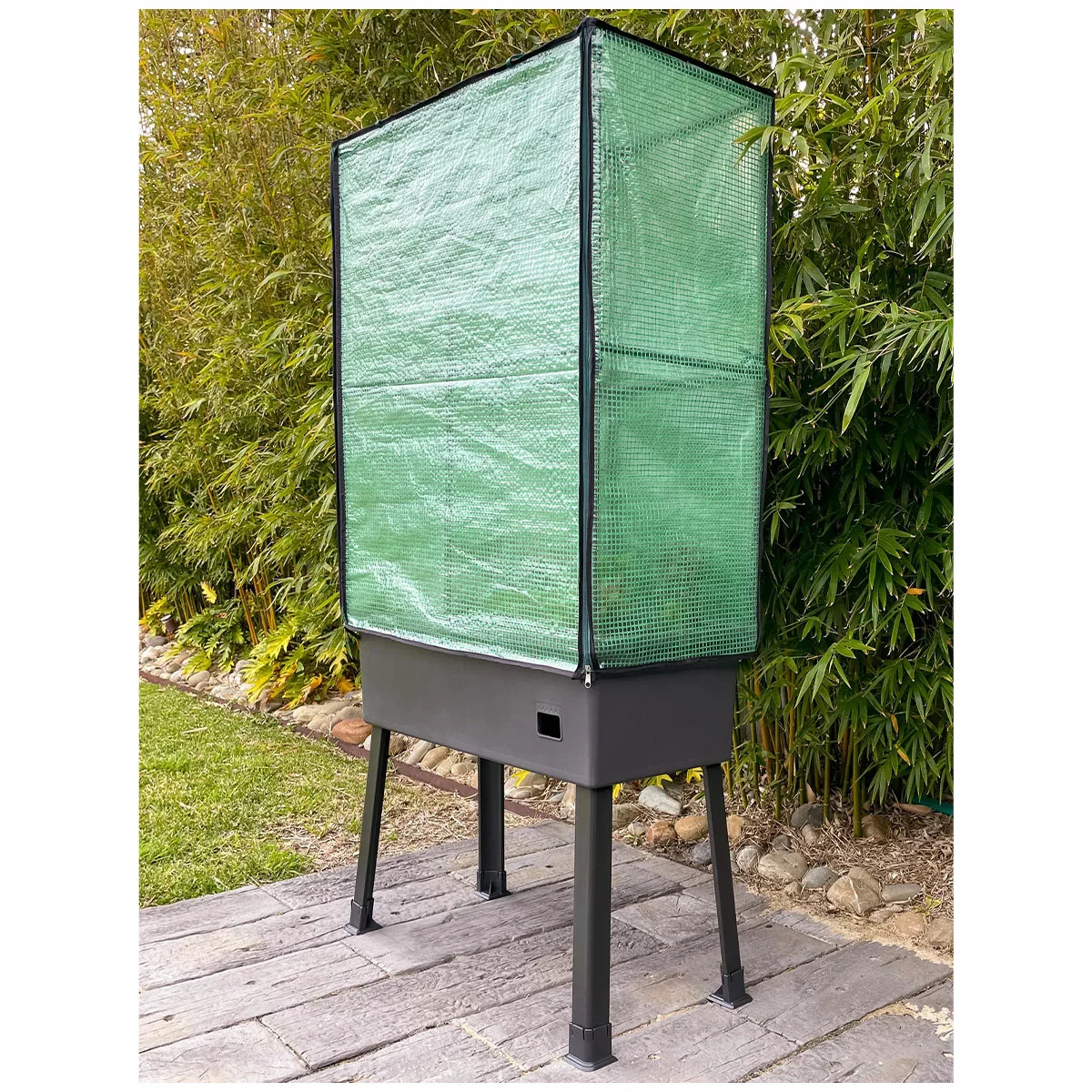Greenlife Mobile Garden Planter Box With Leg Kit Greenhouse Netting Cover
