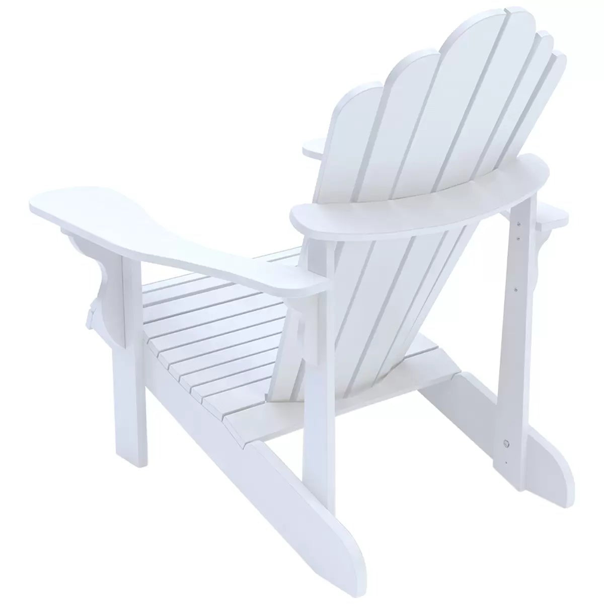 Adirondack Chair White HDPE Outdoor Patio Garden Lounge Chair Weather Resistant