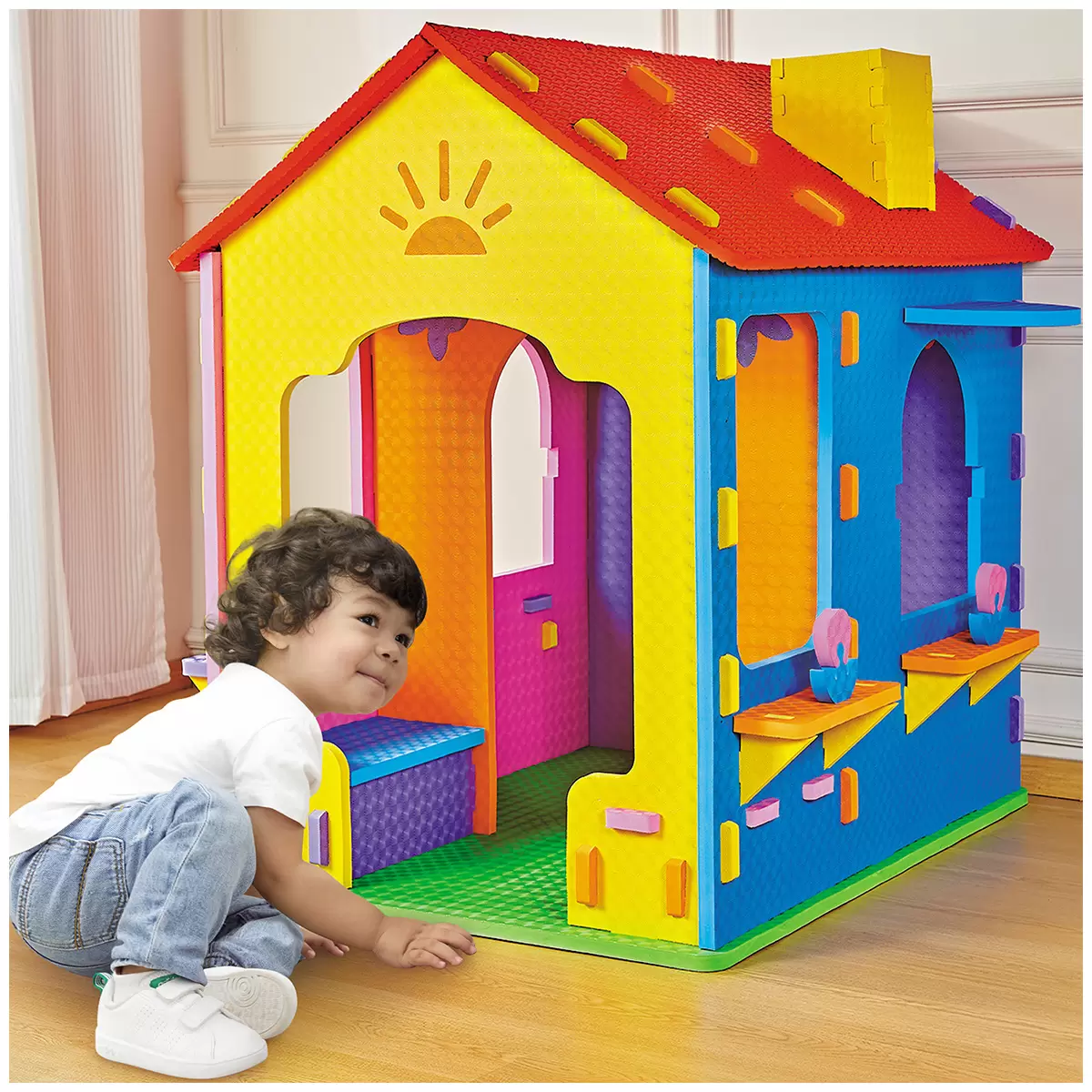 Funhouse EVA Foam Playhouse for Kids – 2 Room Toy House Colourful Safe Design Free Shipping