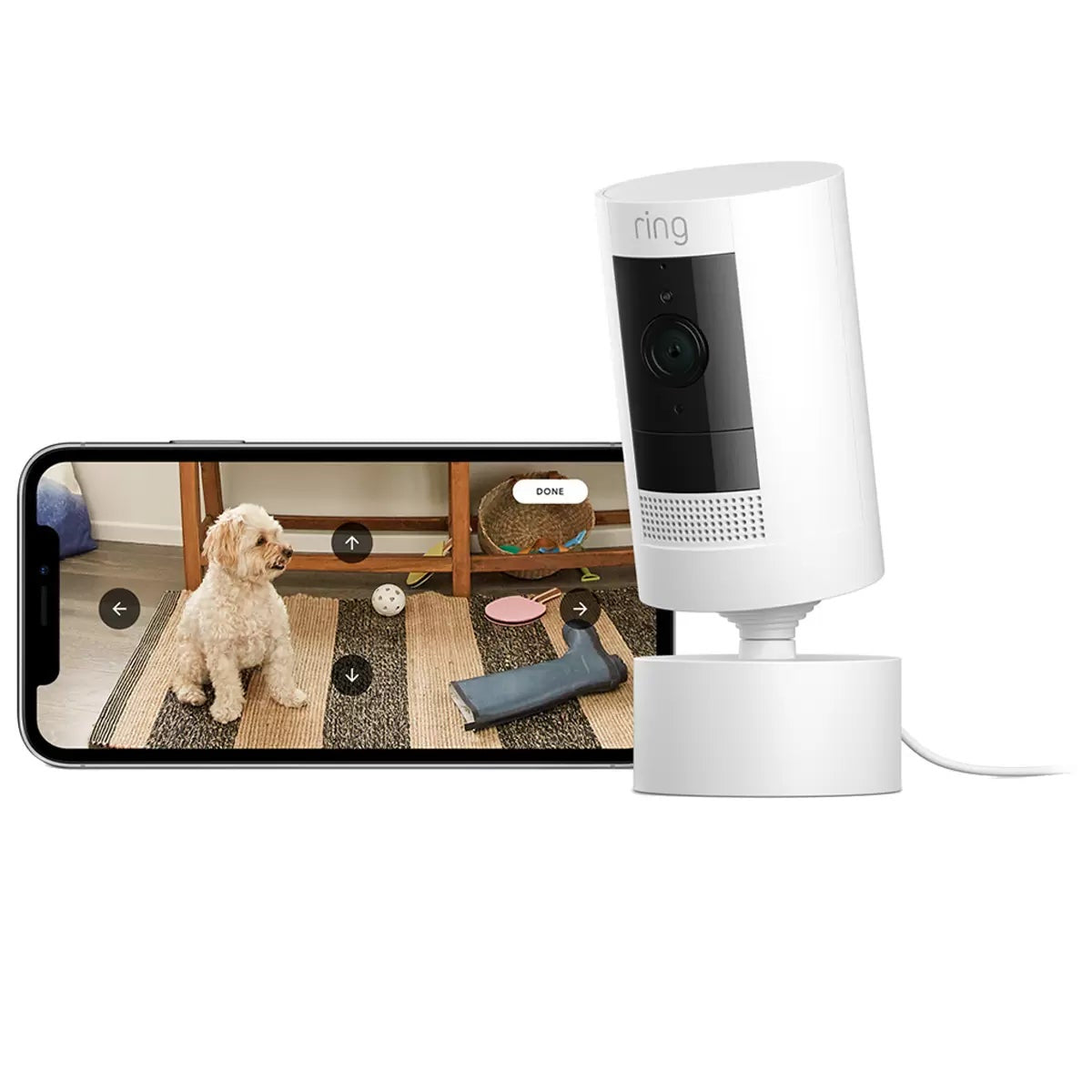 Ring Stick Up Cam 2 Pack Outdoor Camera 1080p Pan Tilt Mount White