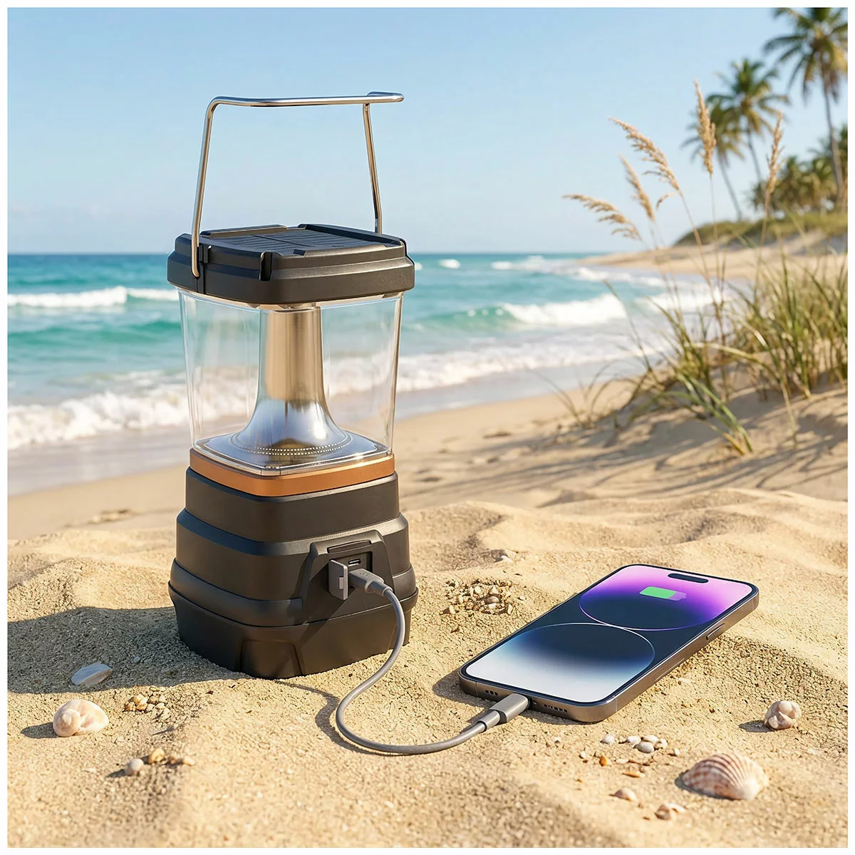 Duracell 5000L LED Lantern Rechargeable Camping Lantern with Solar Charging
