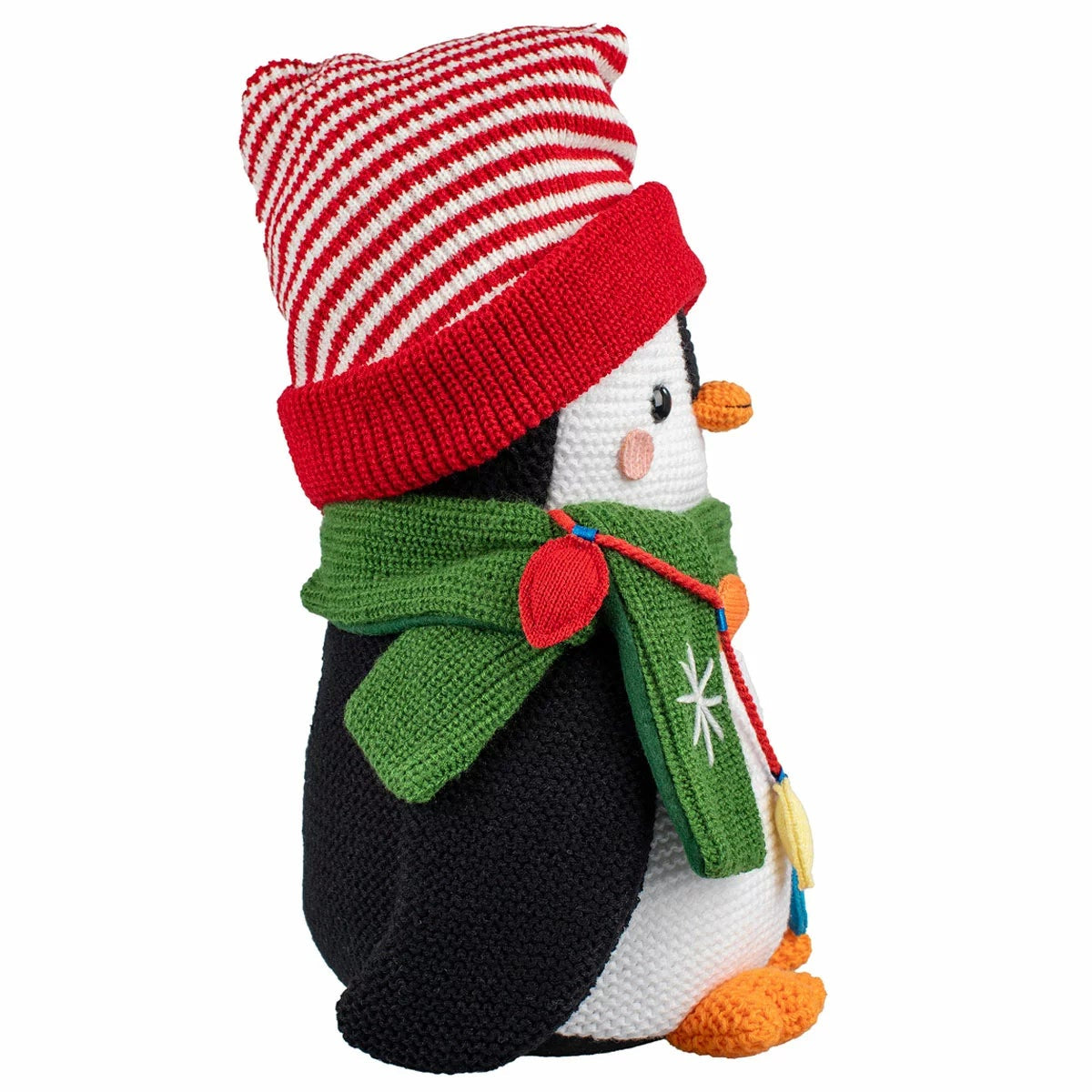Christmas Decorations Knit Penguin & Tree Holiday Figurine Set 2 Piece 40.6cm