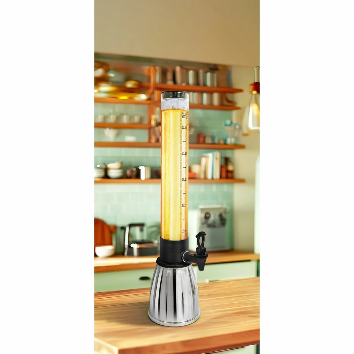 Mesa 2.6L Beverage Tower Drink Dispenser With Removable Ice Tube Easy Pour