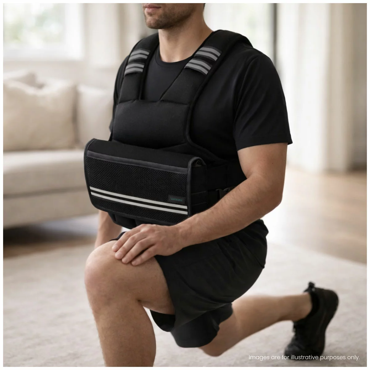 Wellcare Adjustable Weighted Fitness Vest 10kg - Hands-Free Design