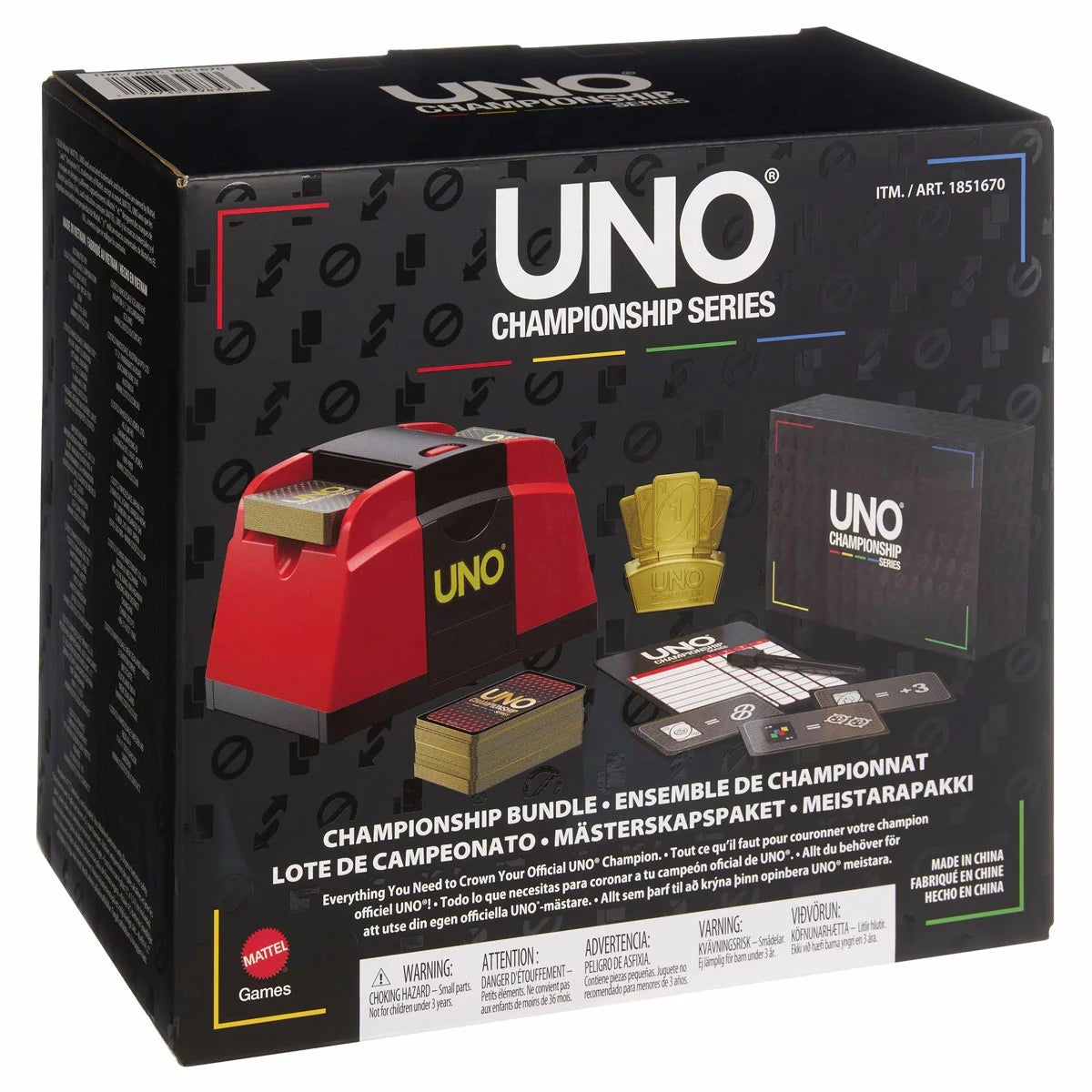 UNO Championship Tournament Set Bundle with Automatic Card Shuffler 224 Cards
