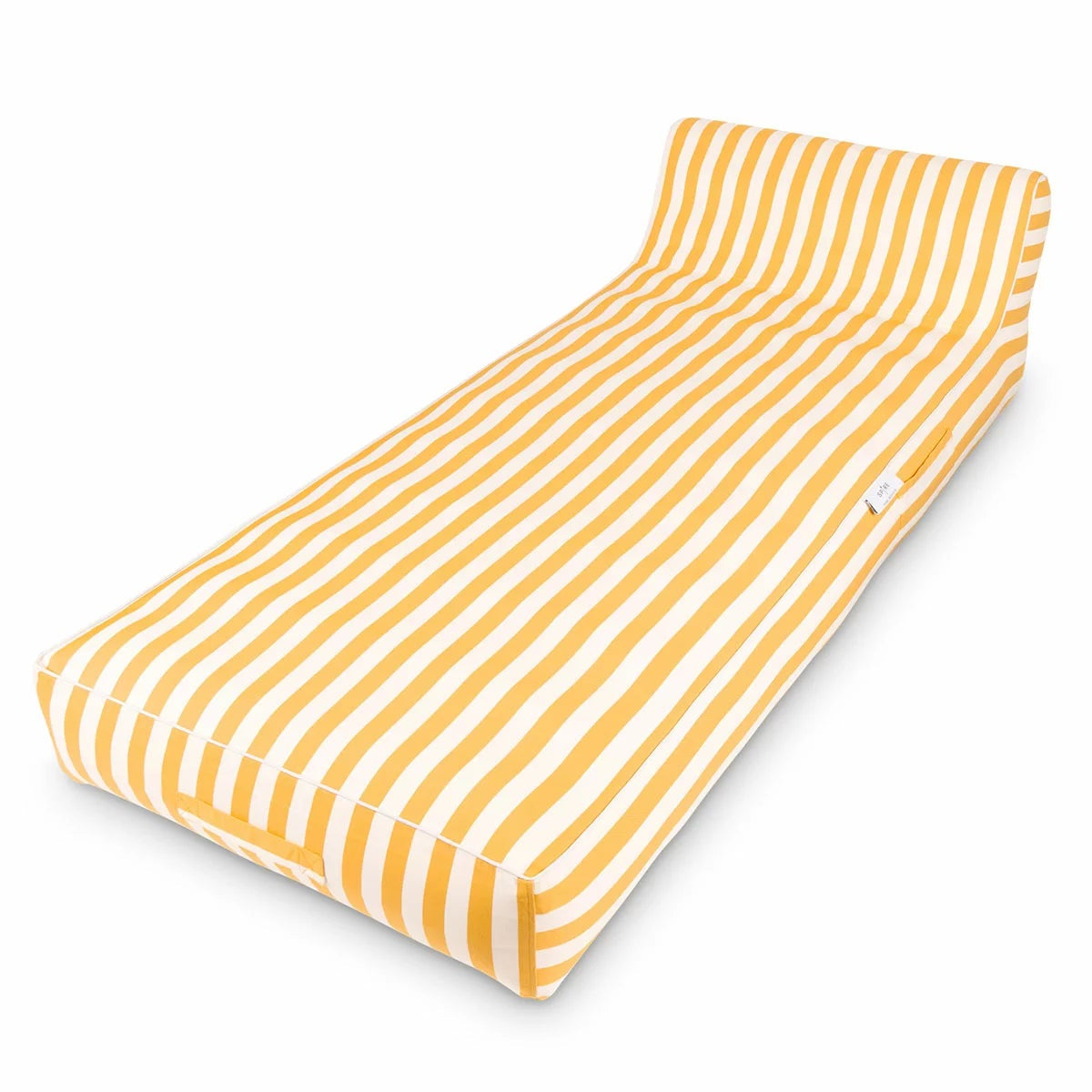 Spire Paradisus Inflatable Pool Lounge Yellow Stripe Olefin 200kg Capacity