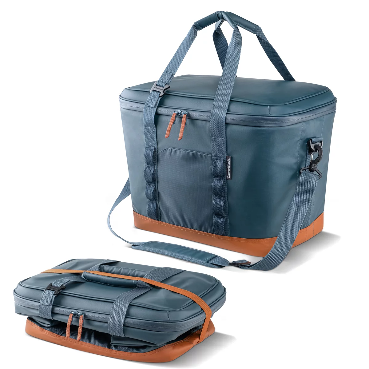 CleverMade Pacifica Pro Max 50 Can Collapsible Cooler Blue Leakproof Insulated
