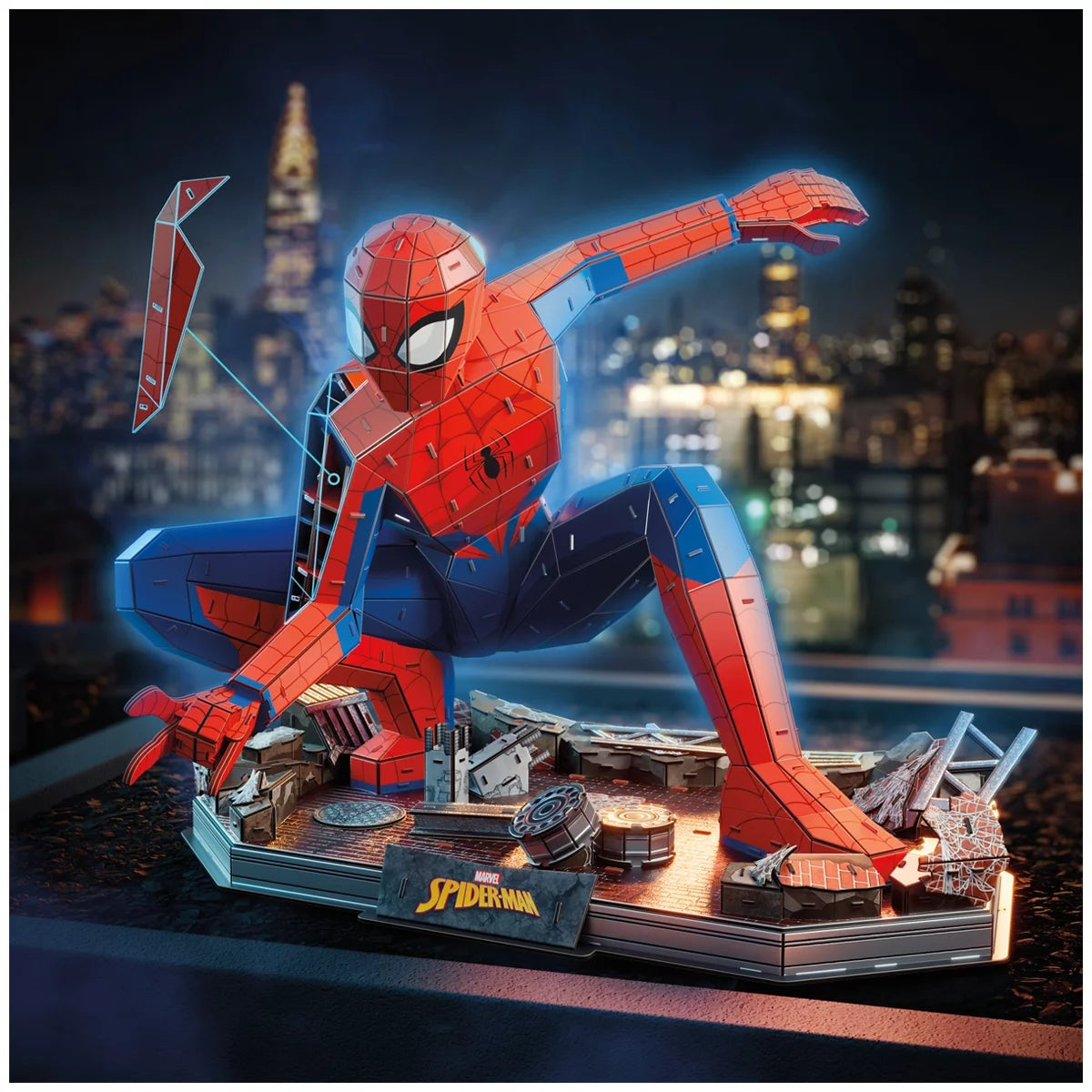 4D Build Marvel Spider-Man 3D Puzzle Model Kit with Display Stand