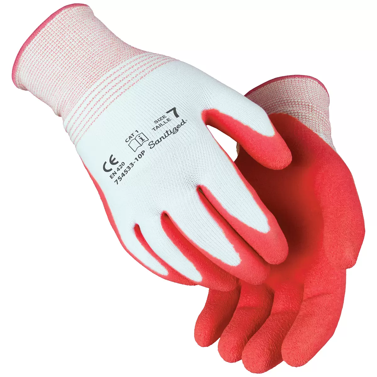 Groupe BBH Latex Foam Gloves 10 Pack Gardening Work Safety Grip Gloves Multi