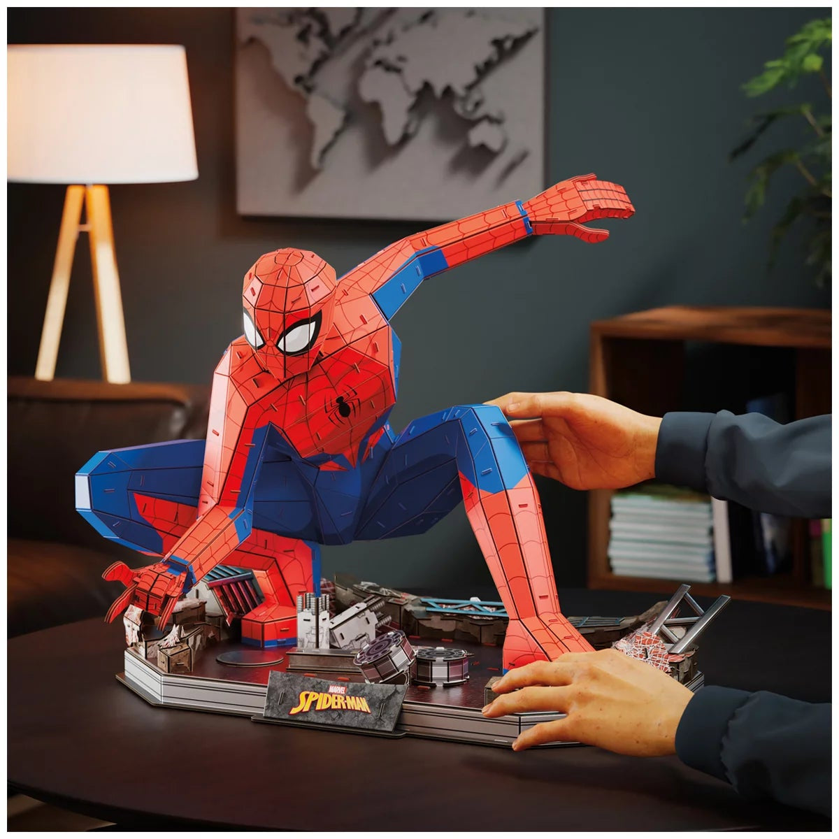 4D Build Marvel Spider-Man 3D Puzzle Model Kit with Display Stand