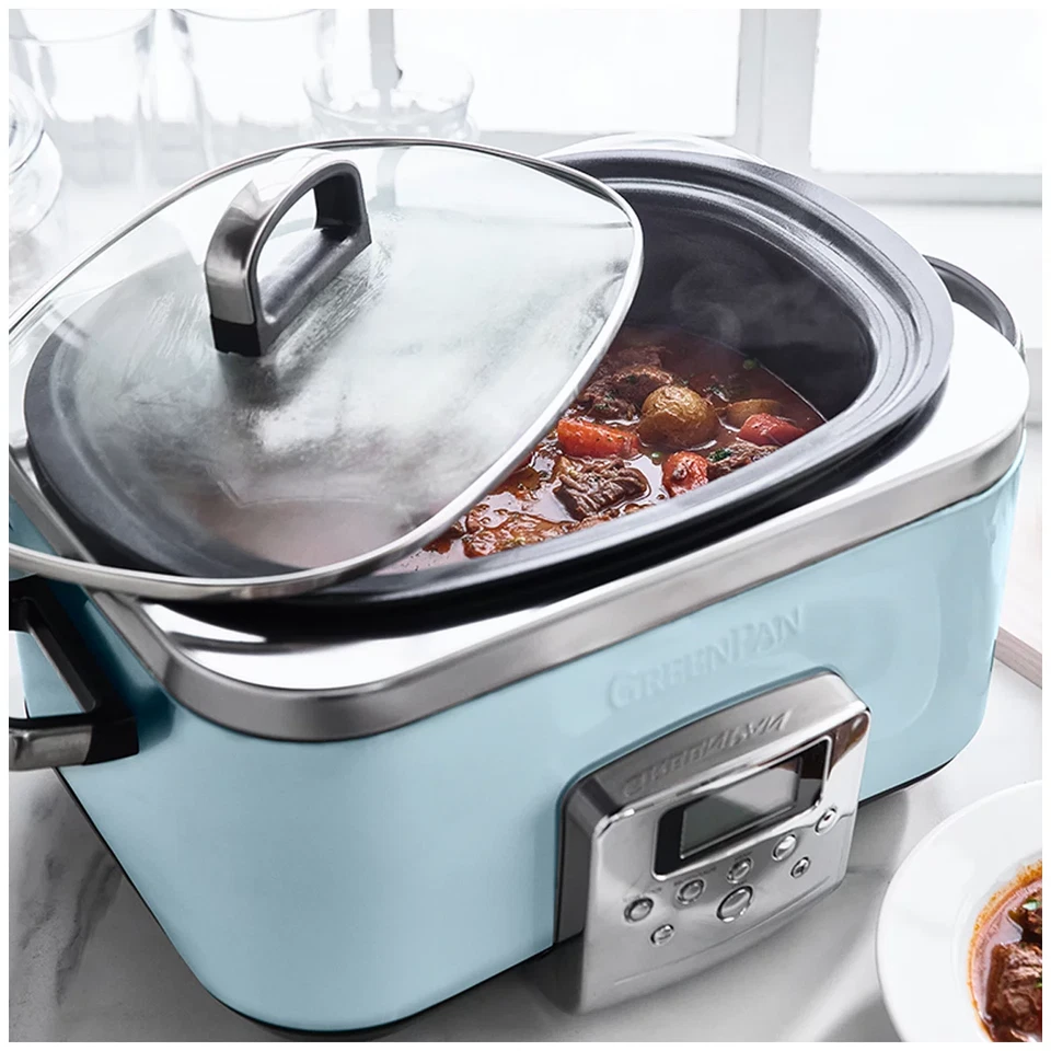 GreenPan 6L Slow Cooker CC005725-003 Blue Haze Home Kitchen Cookware Free Shipping
