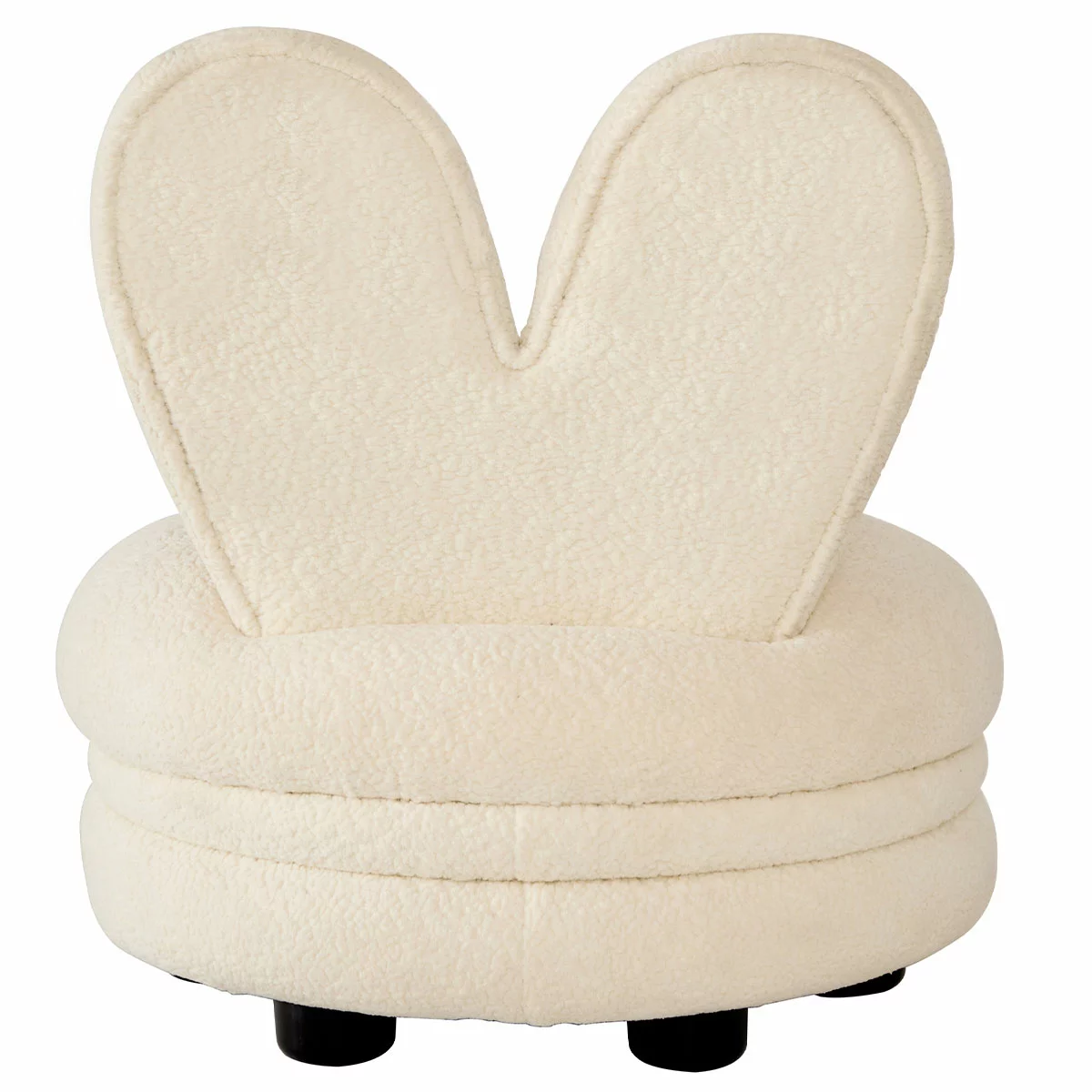 Aesthetik Kids Miffy Macaron Chair White Bouclé Kids Accent Chair Bunny Seat