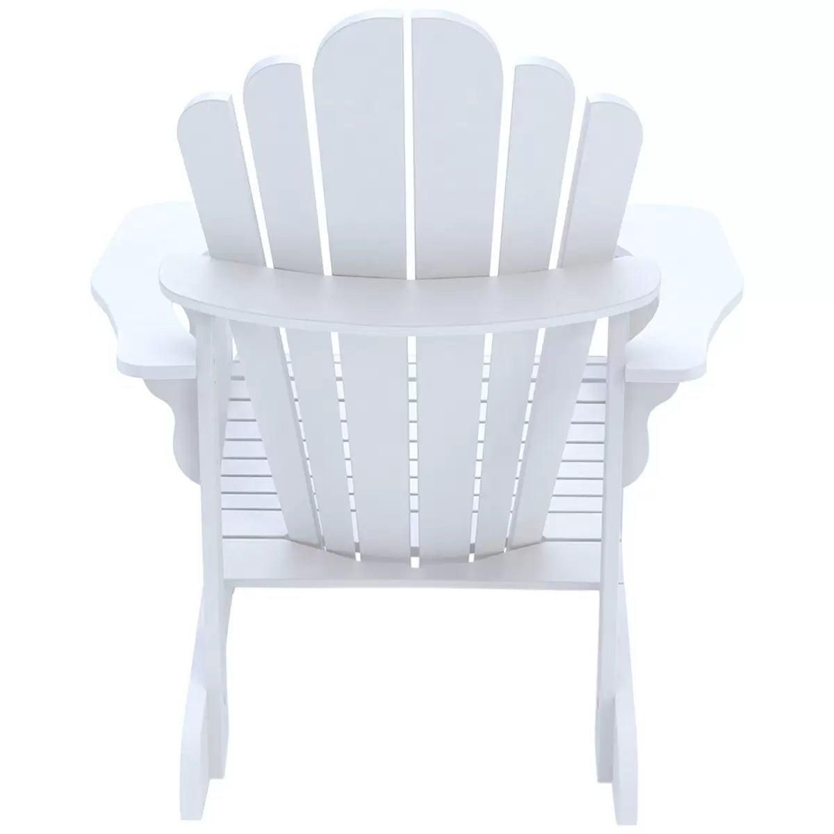 Adirondack Chair White HDPE Outdoor Patio Garden Lounge Chair Weather Resistant