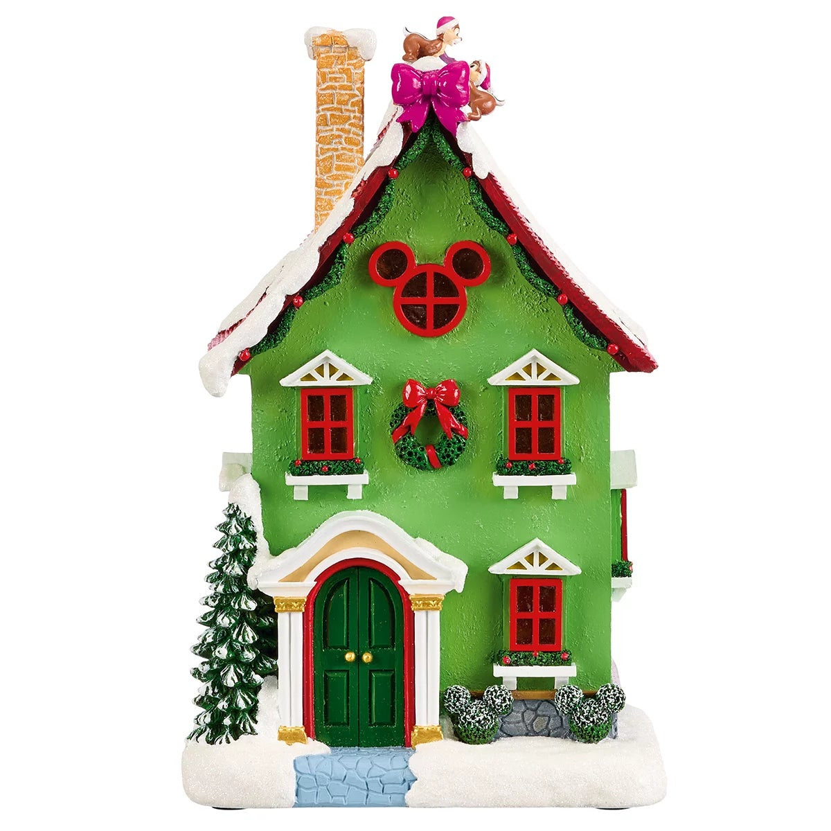 Disney Christmas Holiday Village Decor 13Piece Illuminated Display Set W/ Timer