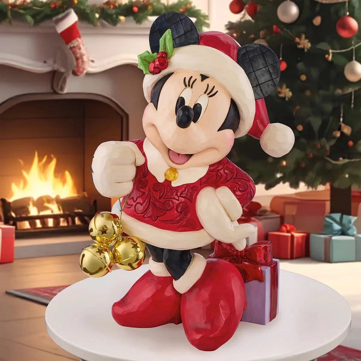 Jim Shore Traditions Minnie Mouse Santa Statue 43.18cm Christmas Holiday Decor