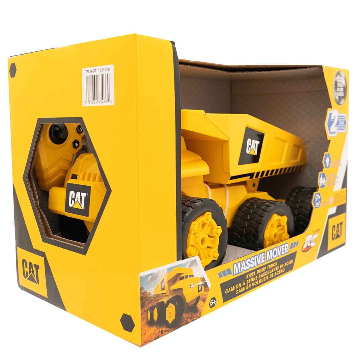 CAT Steel Dump Truck Heavy Duty Construction Toy Vehicle Kids 3+ Yellow