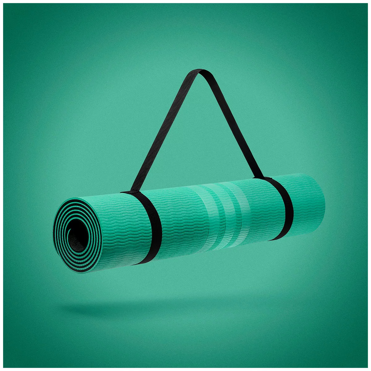 Adidas 6mm Training/Fitness Gym/Home Padded/Rollable/Lightweight Travel Mat TEAL