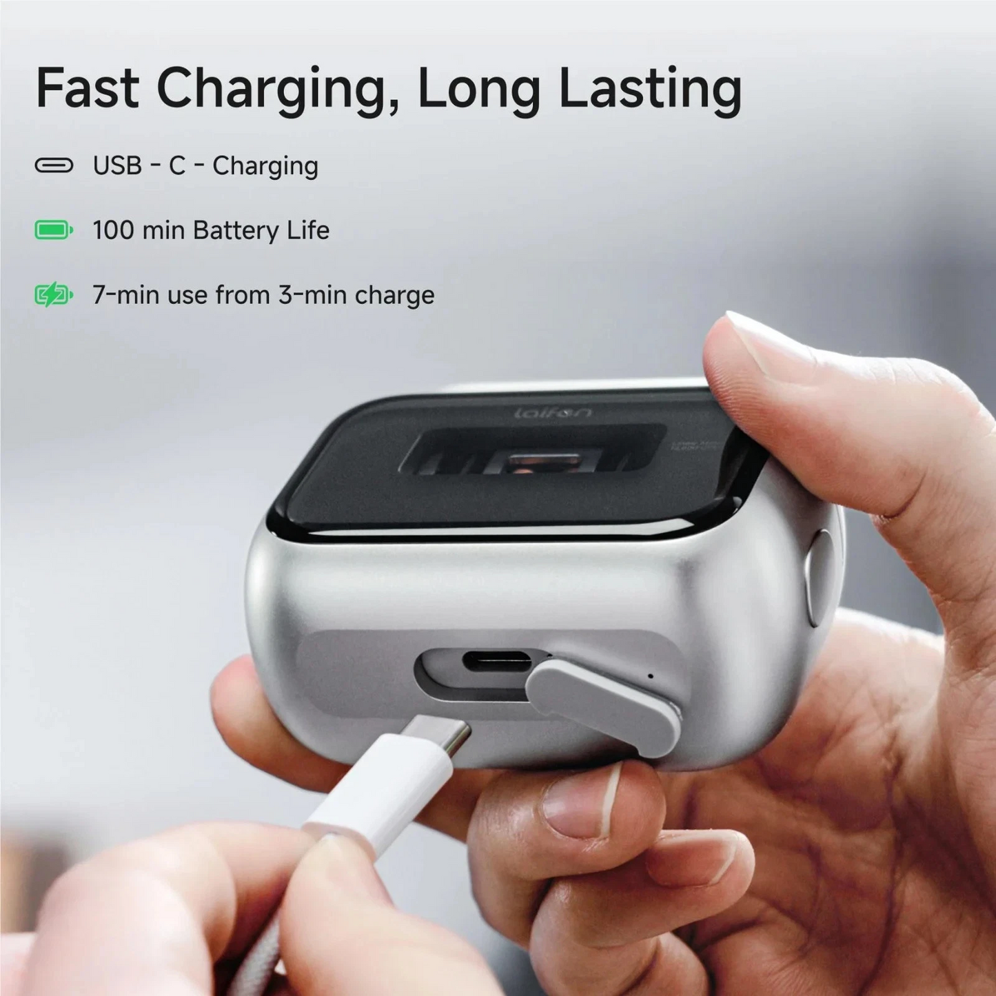 Laifen P3 Pro 3-Blade Electric Shaver Grey Waterproof USB-C Rechargeable Razor