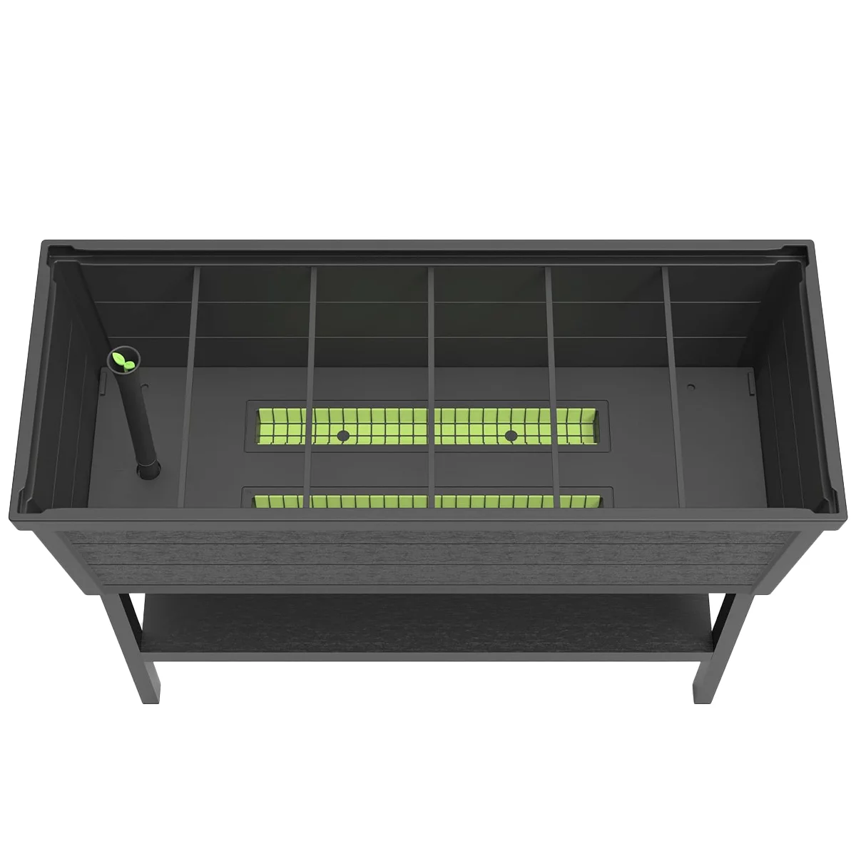 Keter Alfresco Large 105L Raised Garden Bed 112 x 84 x 46 CM Black