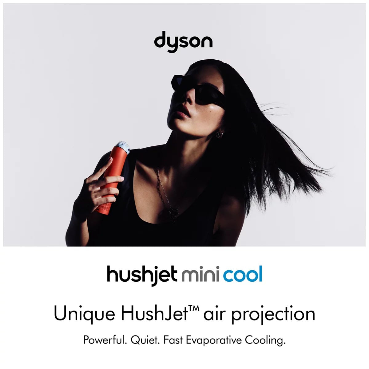 Dyson HushJet Mini Cool Fan Carnelian Sky 654836-01 Bladeless 5 Speeds 210g