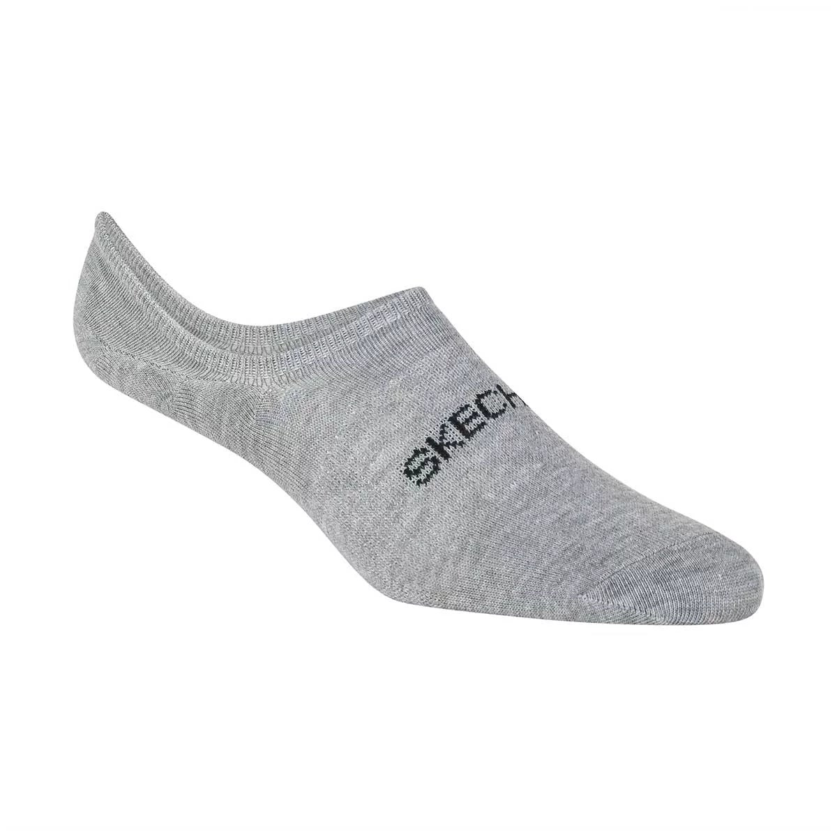 Skechers Womens No Show Socks 8 Pack White/Grey Low Cut Casual Socks