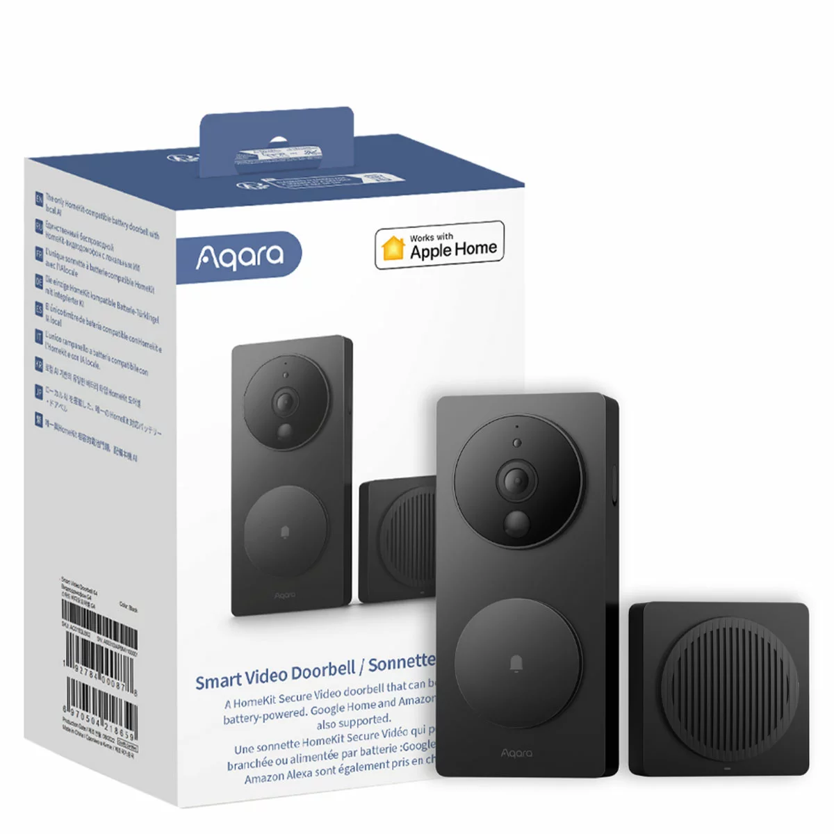 Aqara U100 Smart Lock Doorbell G4 Combo Apple HomeKey Matter Fingerprint