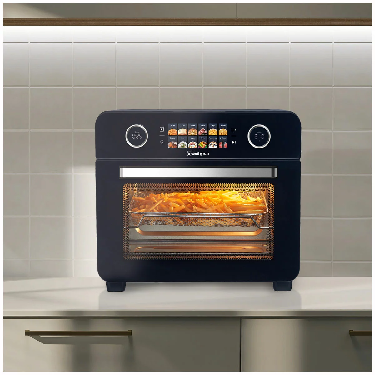 Westinghouse Digital Air Fryer Benchtop Oven 2200W 25L Black With HD display
