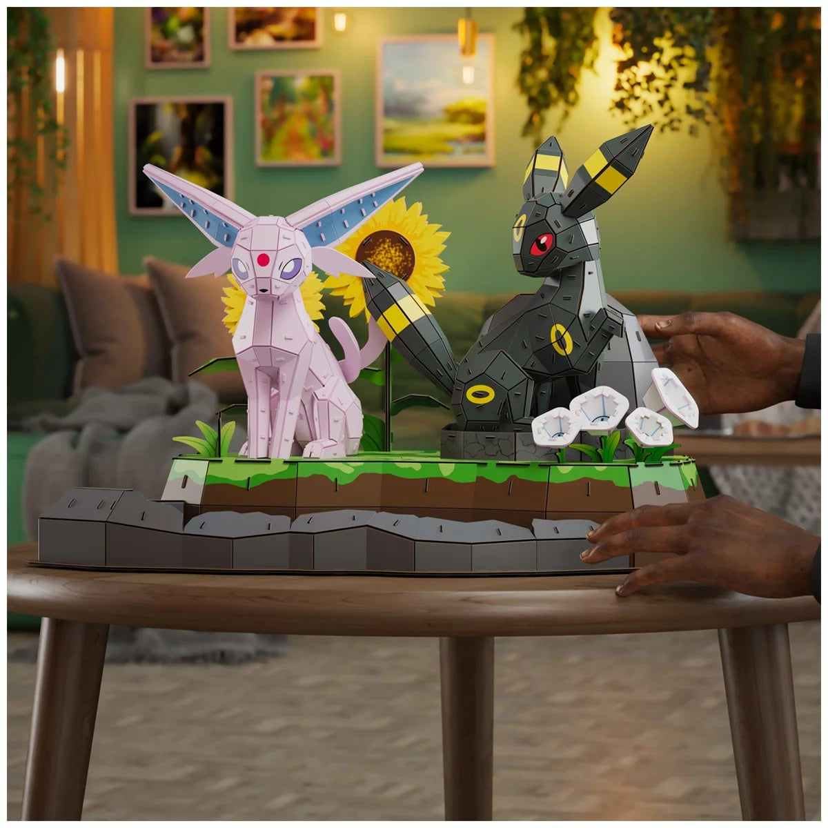 4D Build Pokémon Espeon & Umbreon 3D Puzzle Model Kit Official