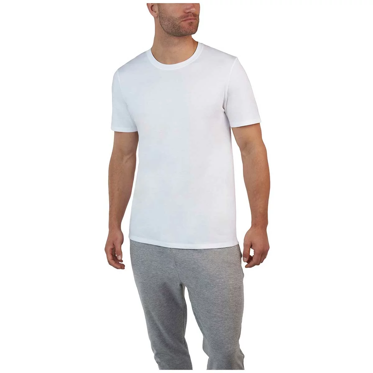 Kirkland Signature Men's Crew Tee Shirt 6 Pack Large - White