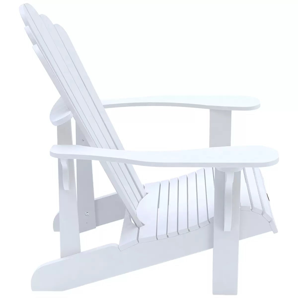 Adirondack Chair White HDPE Outdoor Patio Garden Lounge Chair Weather Resistant