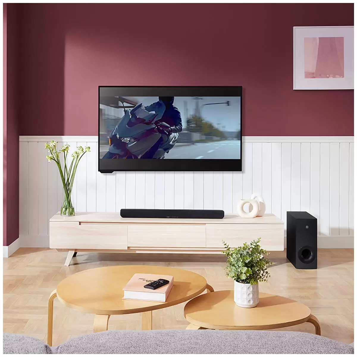 Yamaha Sound Bar SR-B40A with Wireless External Subwoofer Home Theatre System