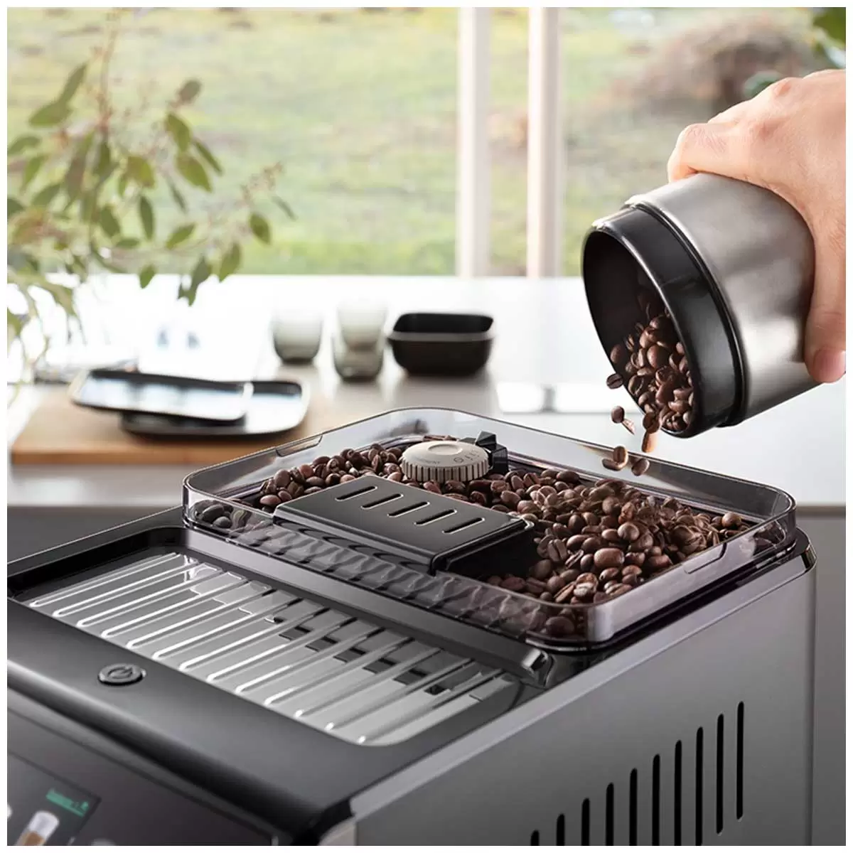 DeLonghi ECAM45055G Automatic Espresso Coffee Machine Touch Display Grey