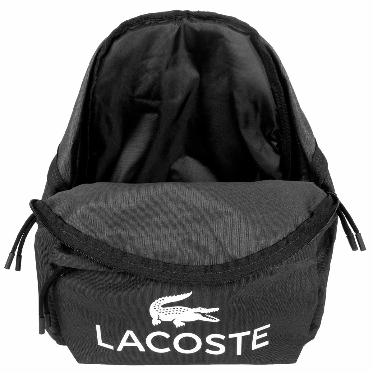 Lacoste Big Logo Black Backpack Premium Unisex Laptop Travel School Bag Durable