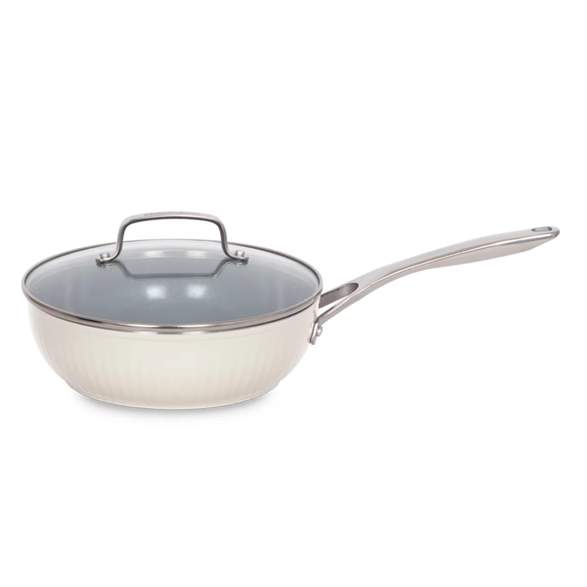 Cuisinart Non Stick Cookware 12 Piece Set White Induction Dishwasher Safe